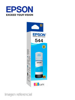 BOTELLA DE TINTA EPSON T544, COLOR CIAN, CONTENIDO 65ML