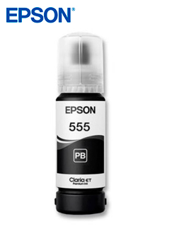 BOTELLA DE TINTA EPSON T555, COLOR NEGRO, CONTENIDO 70ML