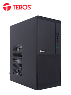 Case TEROS TE-1033S, Mini Tower ATX, 250 W, USB 3.0 / 2.0, audio HD, negro