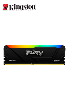 Memoria Kingston Fury Beast 32GB DDR4-3200MHz PC4-25600, CL16, 1.35V, 288-Pin, RGB, DIMM