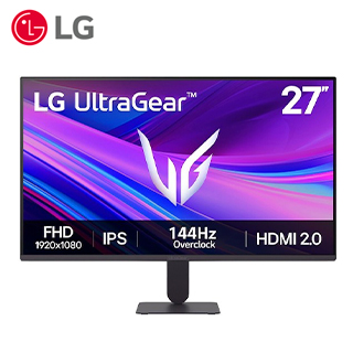Monitor LG 27G411A-B, 27/FHD/IPS/144Hz/HDMI/DP/USB/Headphones-out (3-polos, Solo Sonido)