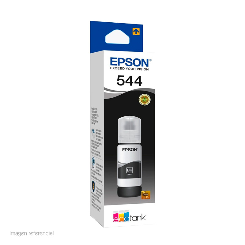 BOTELLA DE TINTA EPSON T544, COLOR NEGRO, CONTENIDO 65ML