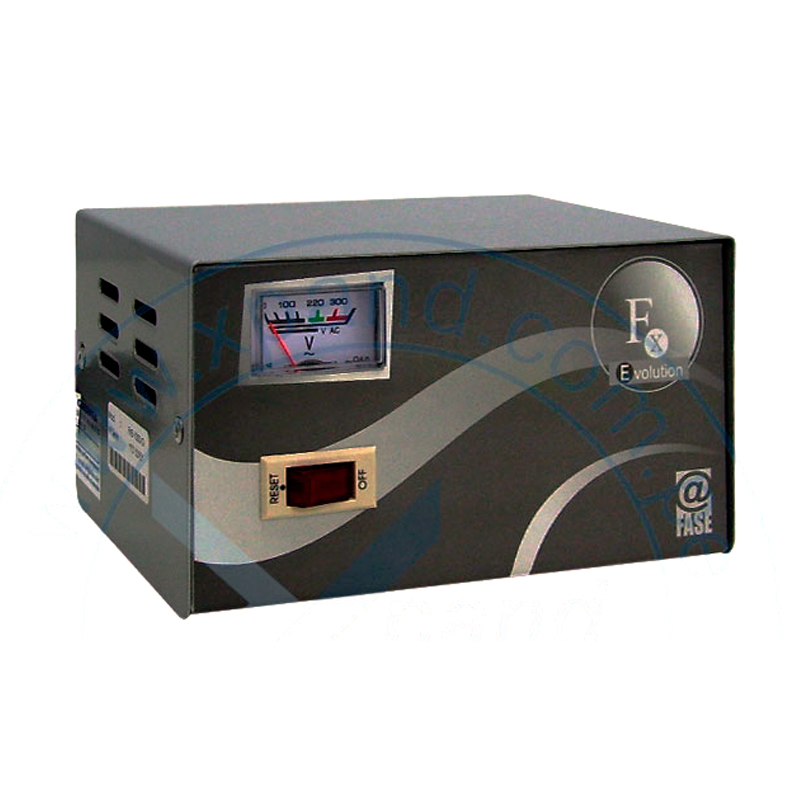ESTABILIZADOR ELISE - FASE FXE-10, SÓLIDO, 1.0KVA, 4 TOMAS A 220VAC, 1 TOMA BY-PASS