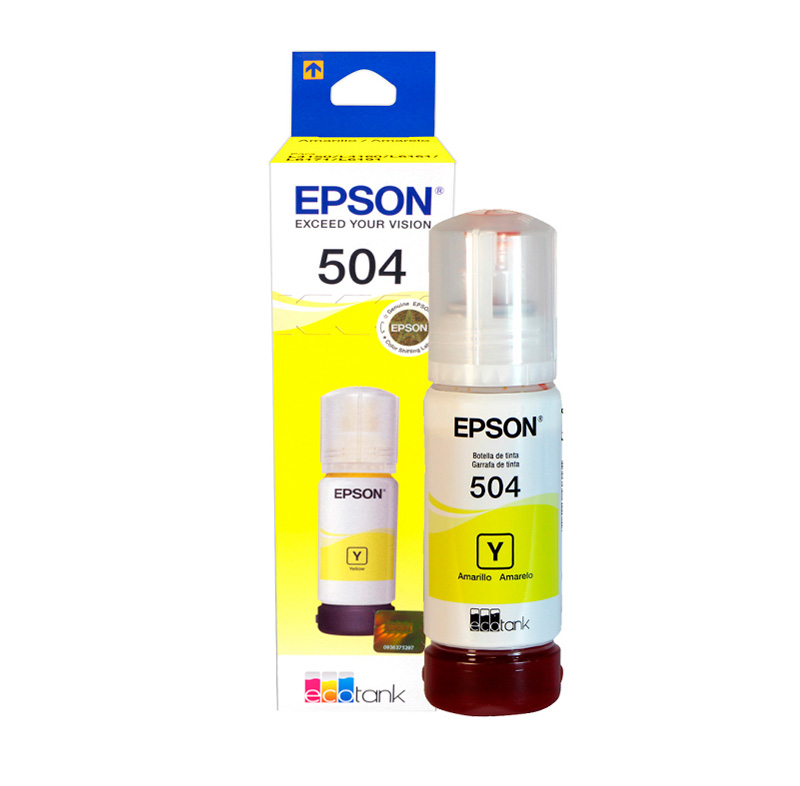 KIT DE TINTAS EPSON T504, COLOR NEGRO, AMARILLO, MAGENTA, CYAN