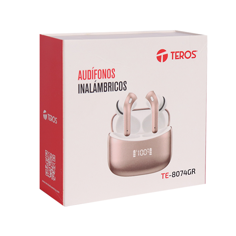 AUDÍFONOS INALÁMBRICOS TEROS, ROSADO TE8074GR