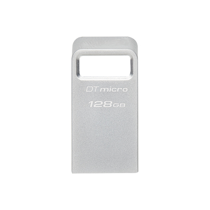 Memoria Flash Kingston 128GB DataTraveler Micro Unidad Flash USB Ultrapequeño con Metal Premium