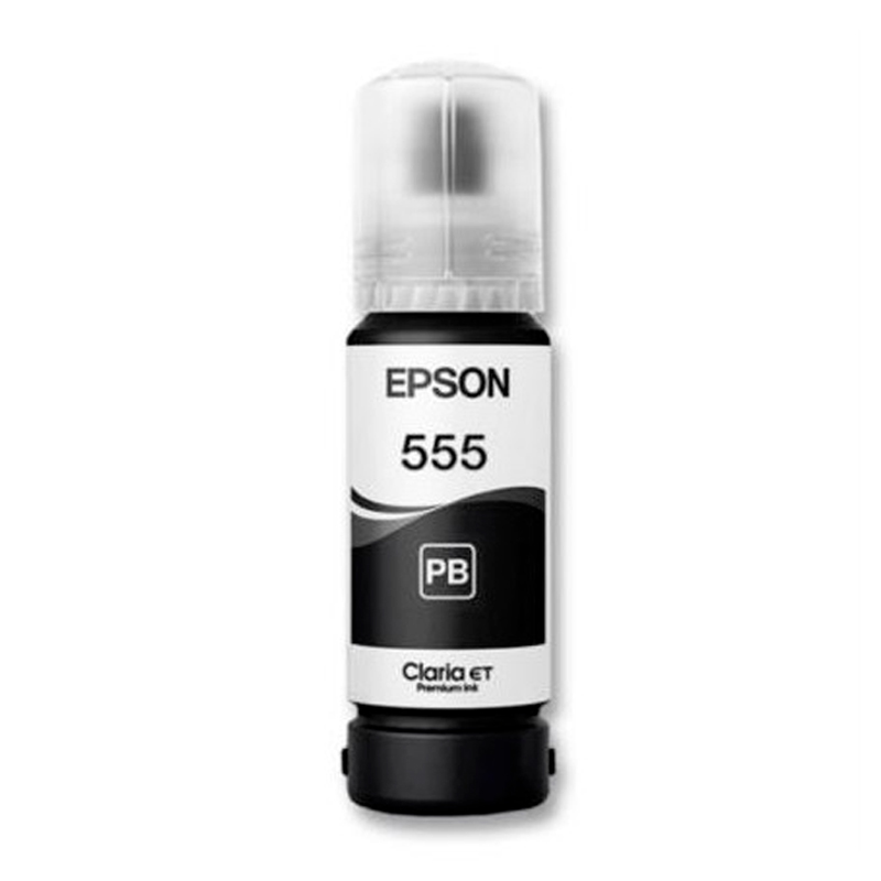BOTELLA DE TINTA EPSON T555, COLOR NEGRO, CONTENIDO 70ML