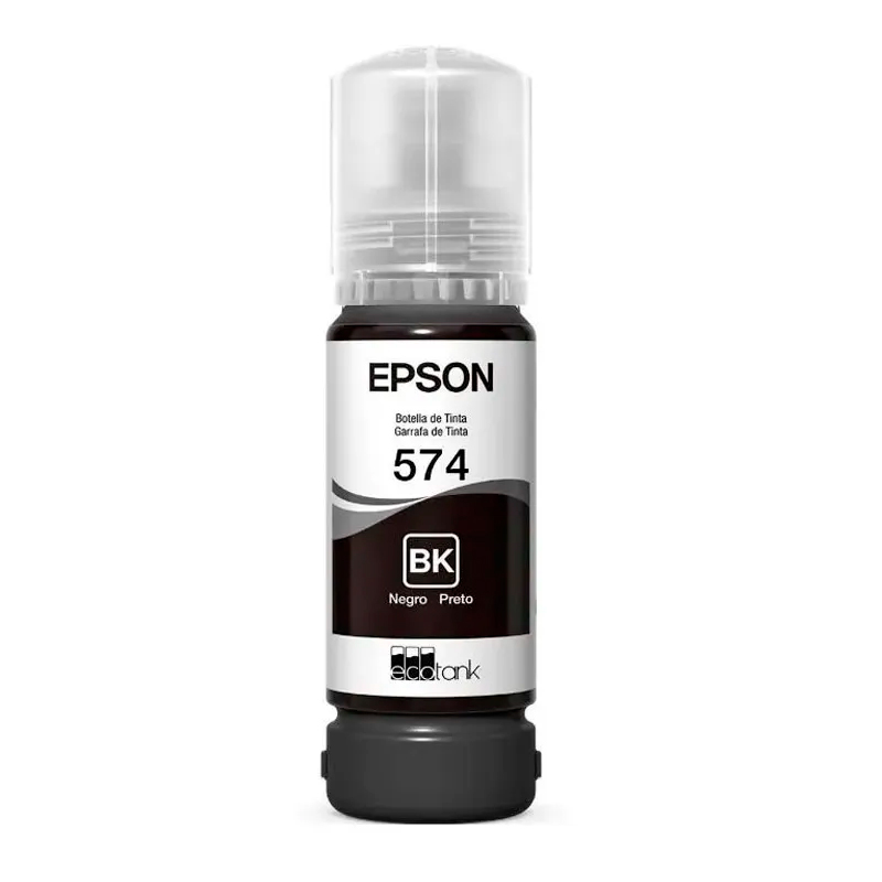 BOTELLA DE TINTA EPSON T574, COLOR NEGRO, CONTENIDO 70ML