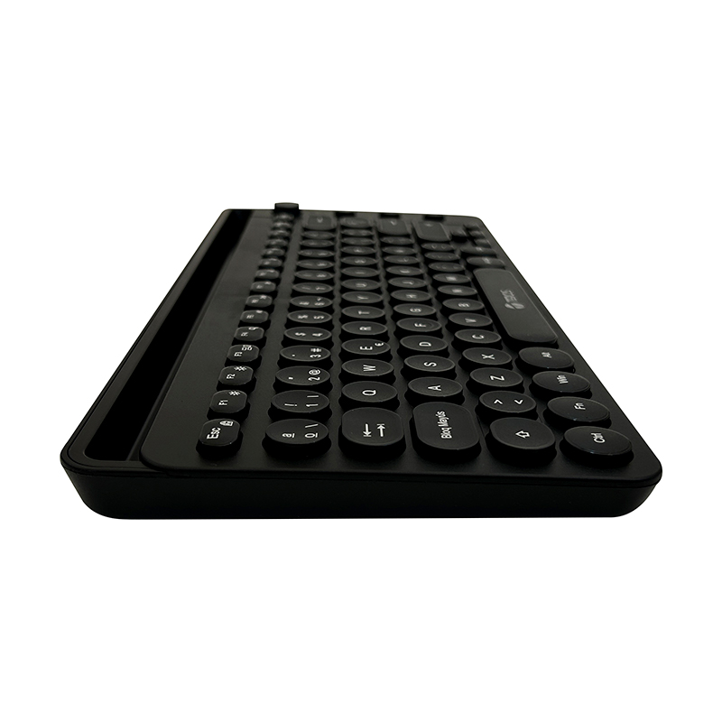 Teclado, Teros, TE-4064, Inalámbrico, 2.4GHZ + BT 3.0 + BT 5.2, 80 Teclas, Negro