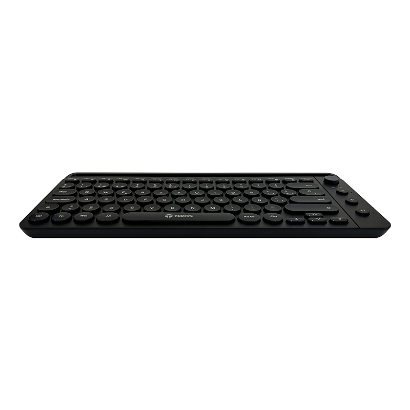 Teclado, Teros, TE-4064, Inalámbrico, 2.4GHZ + BT 3.0 + BT 5.2, 80 Teclas, Negro