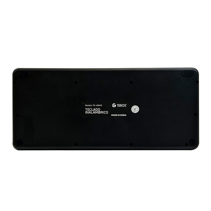Teclado, Teros, TE-4064, Inalámbrico, 2.4GHZ + BT 3.0 + BT 5.2, 80 Teclas, Negro