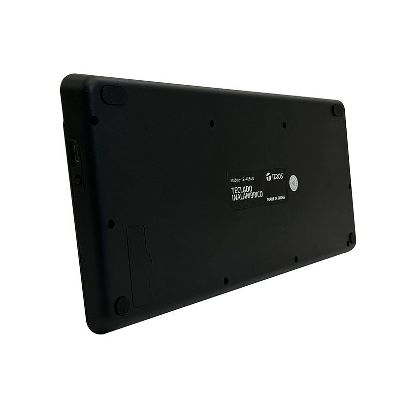 Teclado, Teros, TE-4064, Inalámbrico, 2.4GHZ + BT 3.0 + BT 5.2, 80 Teclas, Negro
