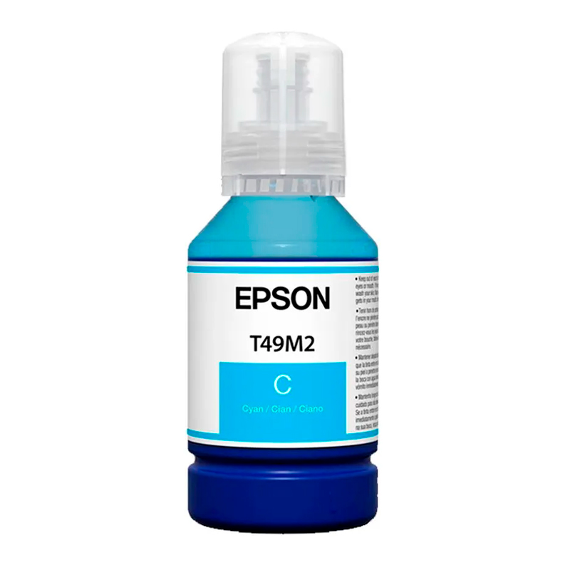 BOTELLA DE TINTA EPSON ULTRA DS T49M, COLOR CIAN, CONTENIDO 140M