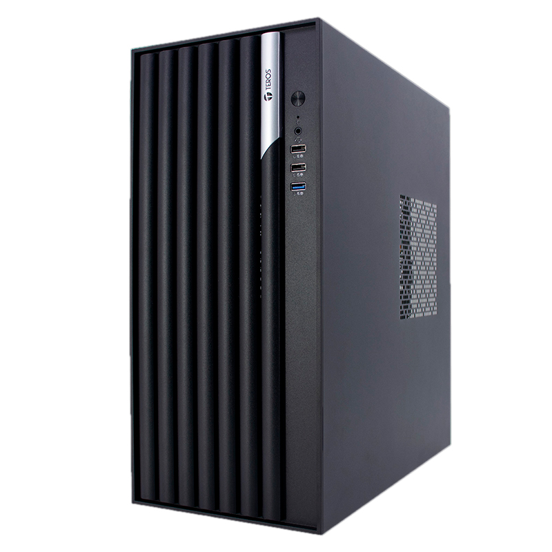Case TEROS TE-1036S, Factor de forma ATX, 250 W, USB 3.0 / 2.0, audio, negro