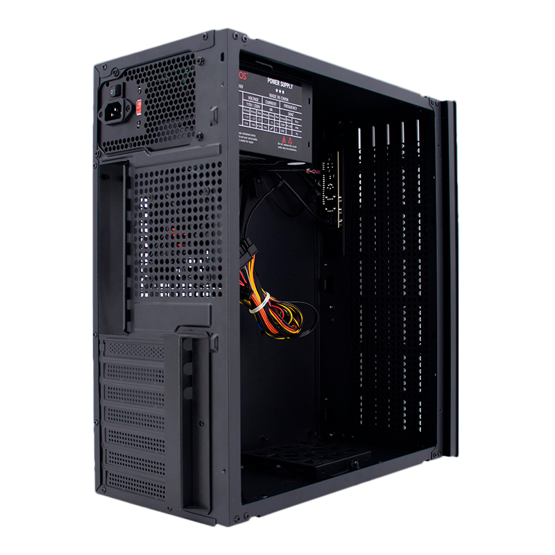 Case TEROS TE-1036S, Factor de forma ATX, 250 W, USB 3.0 / 2.0, audio, negro