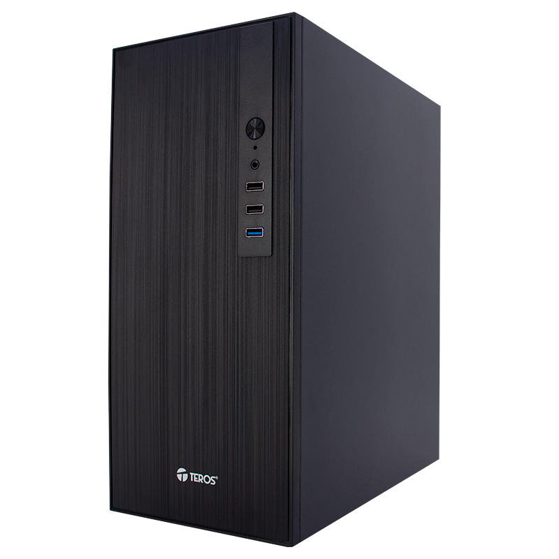 Case TEROS TE-1034S, Mini Tower ATX, 250 W, USB 3.0 / 2.0, audio HD, negro