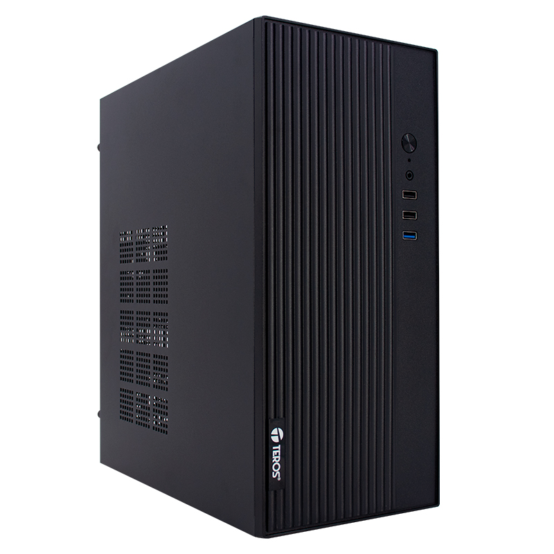 Case TEROS TE-1035S, Mini Tower ATX, 250 W, USB 3.0 / 2.0, audio HD, negro