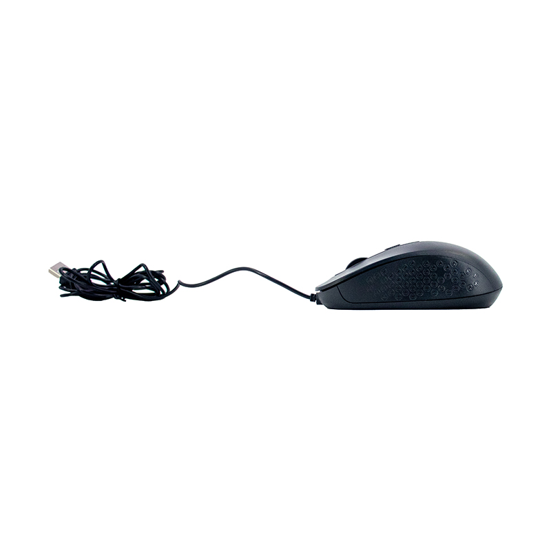 Mouse óptico TEROS TE-1229S, USB, 4 botones, negro