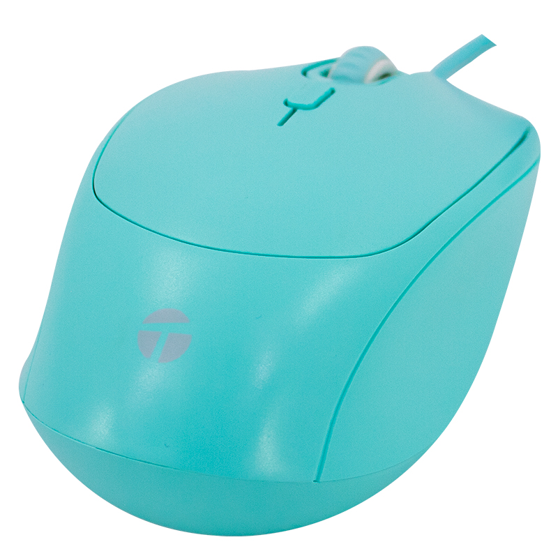 Mouse óptico TEROS TE-1227S, 800-1200-1600 DPI, USB, 4 botones, color verde
