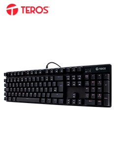 Teclado mecánico TE-4068G, retroiluminación rainbow, USB 2.0, español, color negro