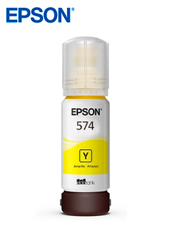 BOTELLA DE TINTA EPSON T574, COLOR AMARILLO, CONTENIDO 70ML