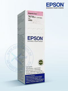BOTELLA DE TINTA EPSON T673, COLOR MAGENTA CLARO, CONTENIDO 70ML