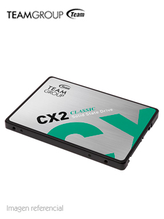 Unidad de estado solido Teamgroup CX2, 512GB, SATA 6.0 Gb/s, 2.5", ECC, DC +5V